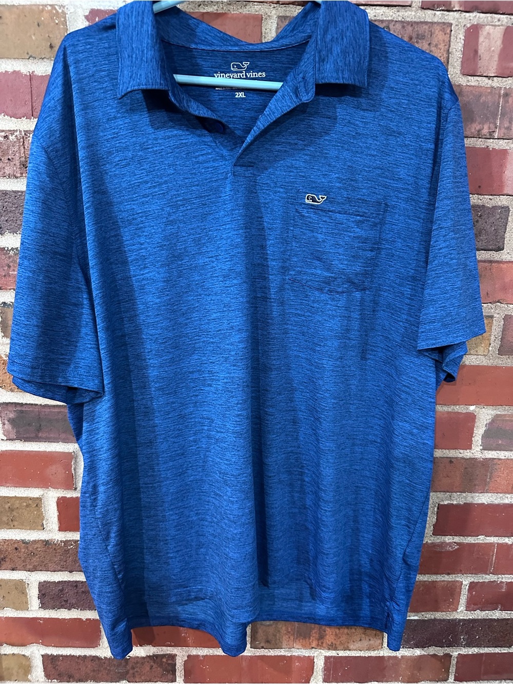 Vineyard Vines Heathered Royal Blue Polo